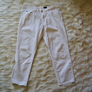 AG Adriano Goldschmied Women's White Cropped Pants